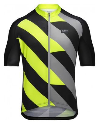 Maillot Manches Courtes Gore Wear Signal Noir Jaune Fluo