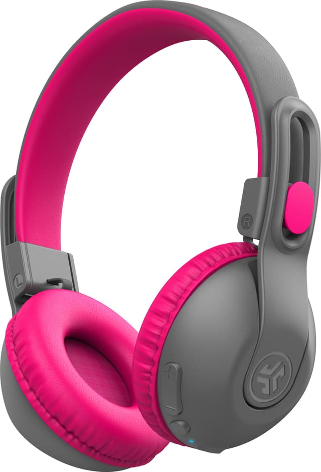 JLab JBuddies Studio 2 KIDS trådløse on-ear høretelefoner (grå/pink)