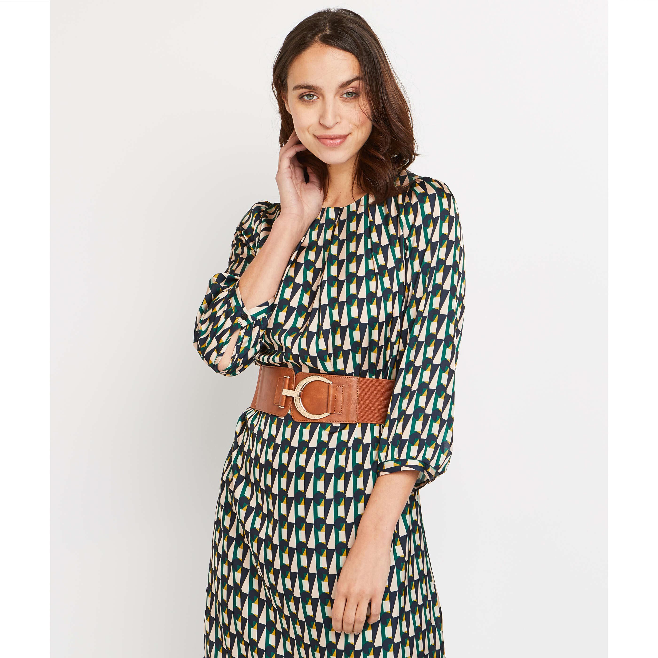 Ceinture large élastique femme - CAMEL