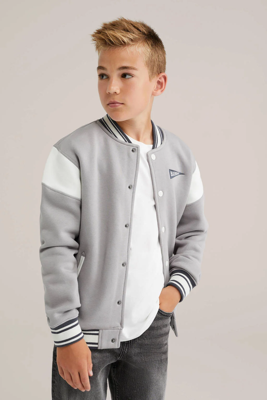 WE Fashion Blue Ridge bomberjack grijs
