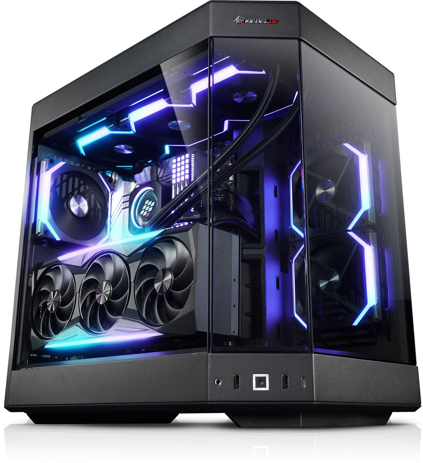 Gaming PC Cube Poseidon Intel Core i7-14700KF, 64GB DDR5, NVIDIA RTX 4070 Ti Super 16 GB, 2TB SSD, Windows 11