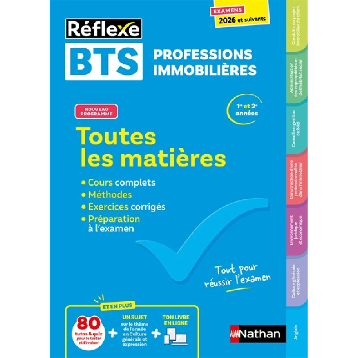 BTS professions immobilières, 1re et 2e années : toutes les matières, nouveau programme : examens 2026 et suivants