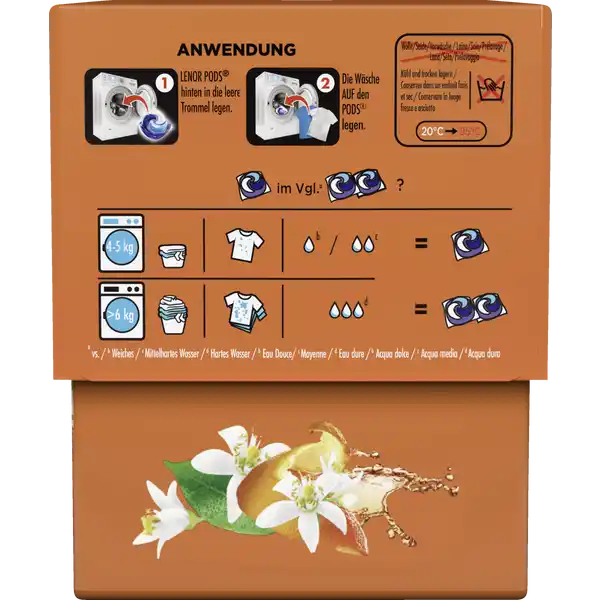 Vollwaschmittel Flüssig All-in-1 Pods Orangenblüte & Pfirsich 15WL