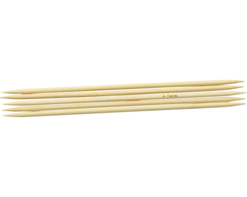 Bamboe dubbelpuntige naalden, 20 cm, 4,5 mm