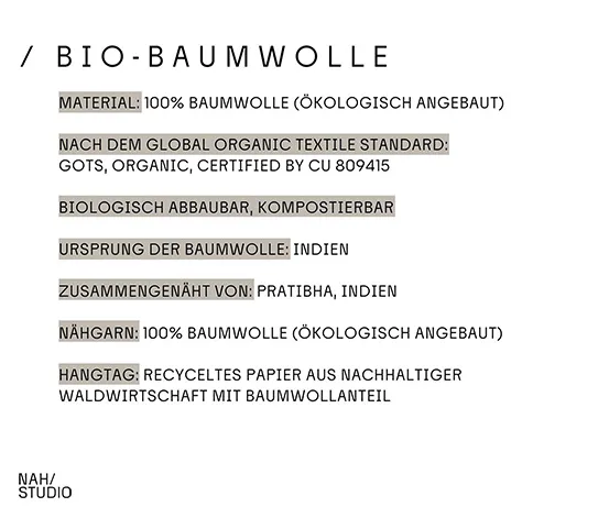 NAH/STUDIO T-Shirt | Bio-Baumwolle
