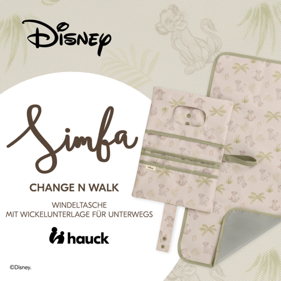 hauck Windeltasche mit Wickelauflage Change N Walk Simba Beige