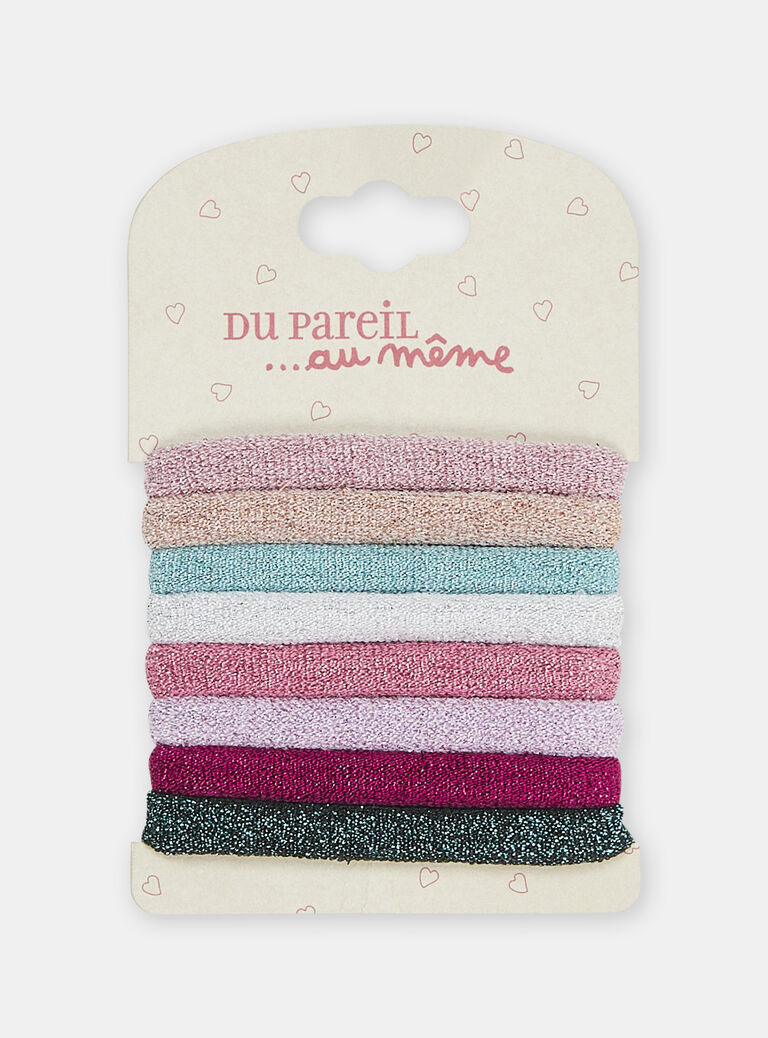 8 élastiques à paillettes fille