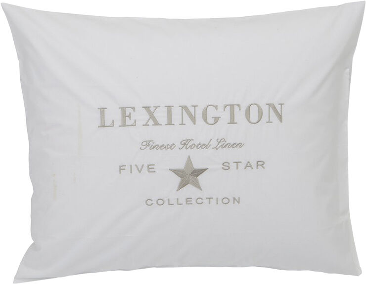 Lexington Hotel Embroidery White/Lt Beige Pillowcase White/lt beige