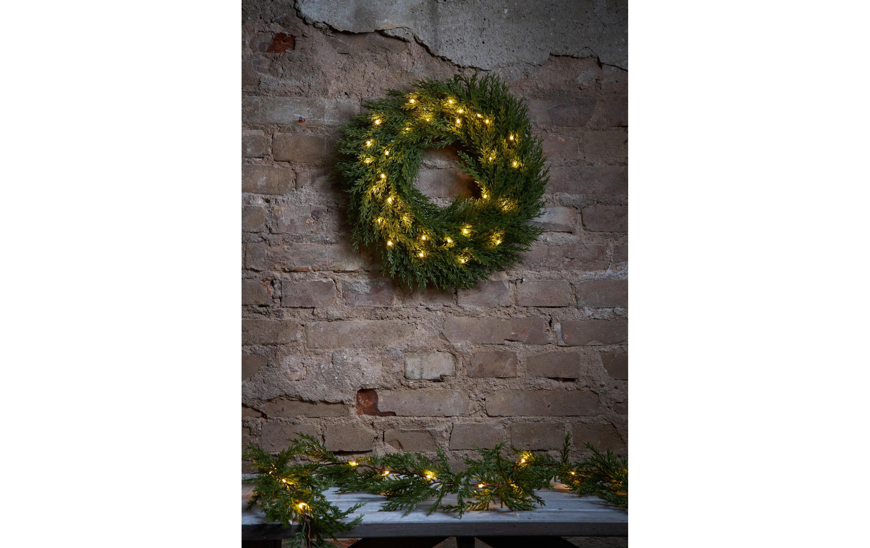 LED-Weihnachtskranz Thuja, Ø 45 cmLED Weihnachtsdekoration