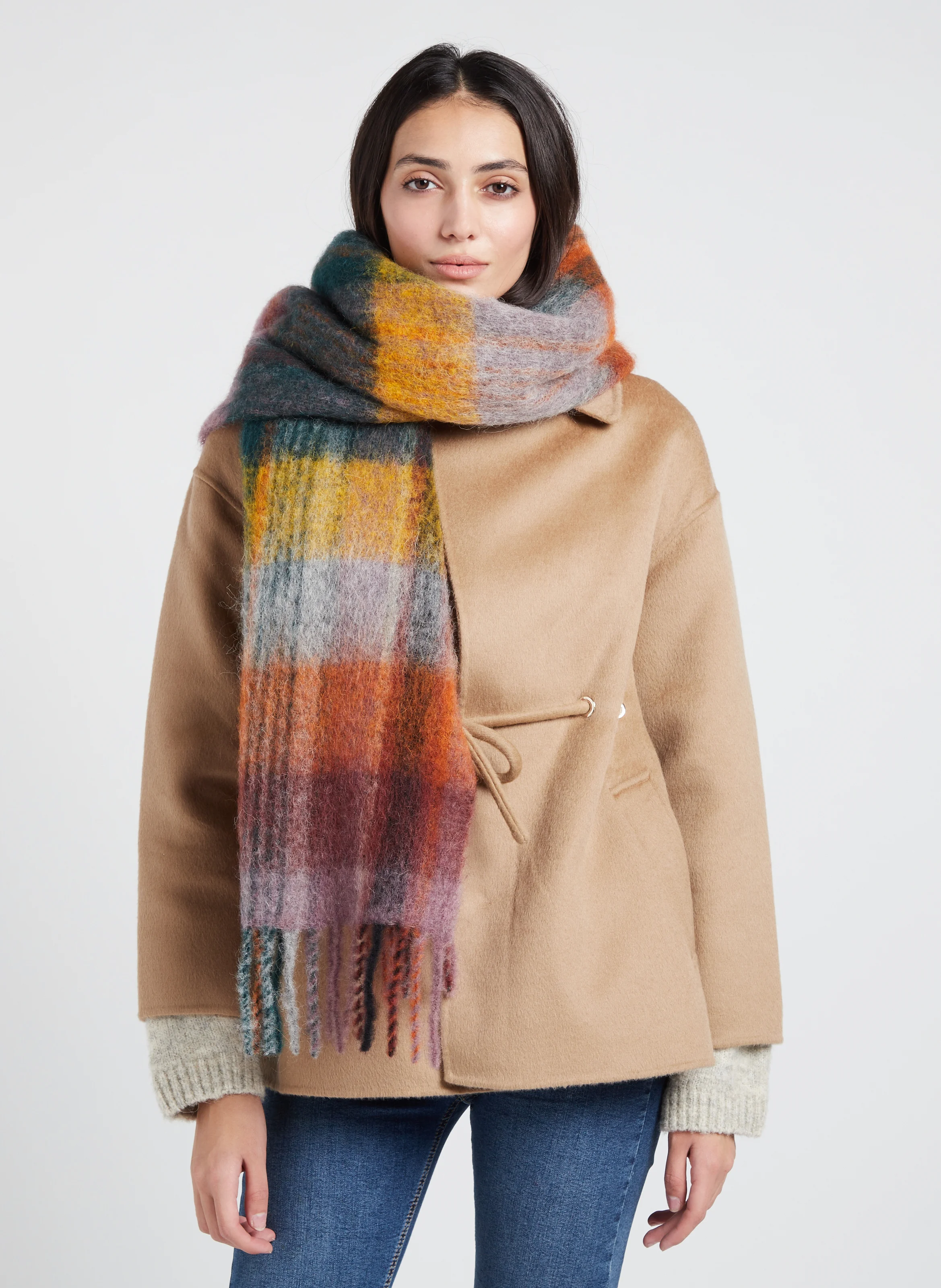 ORTENSIA - Echarpe en laine mélangée | Multicolore