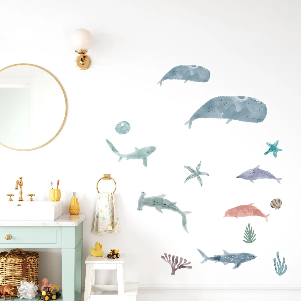 Origami Maison Autocollants muraux - Mer