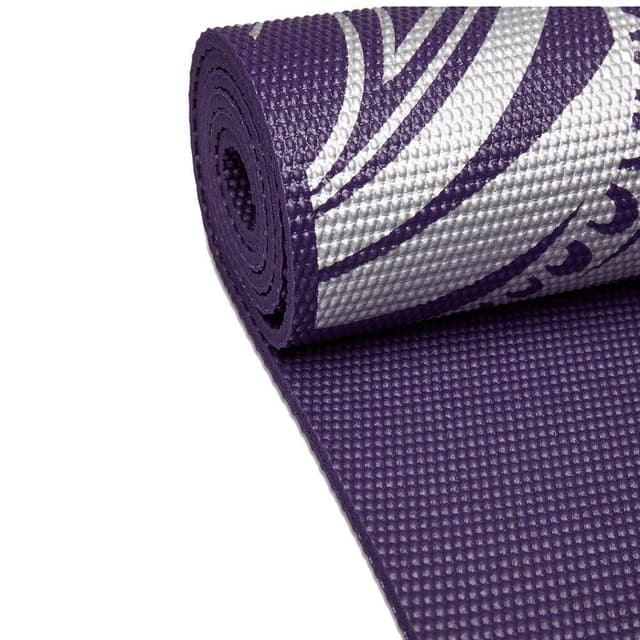 Gaiam Aubergine Medallion Yoga Mat 6mm Premium Metallic