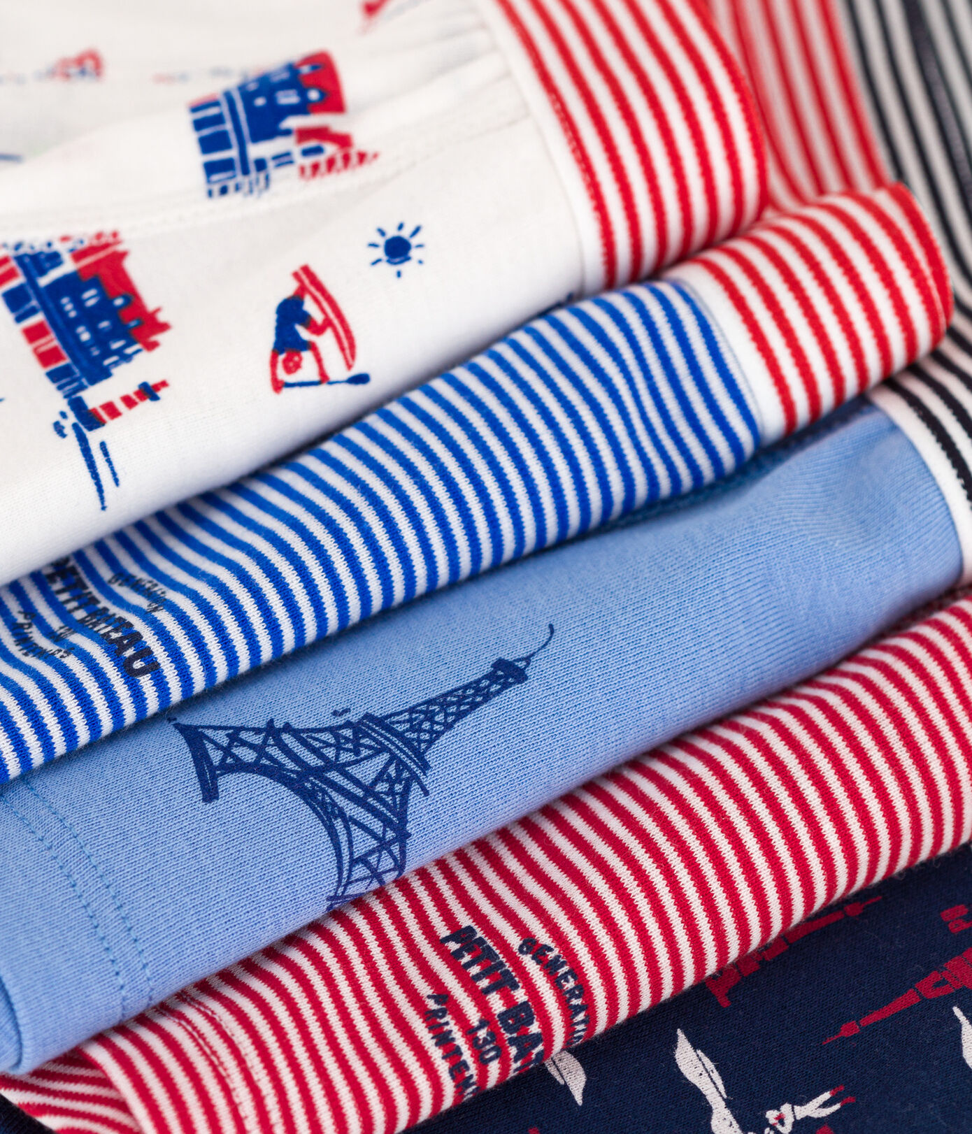 Lot de 5 boxers Paris en coton petit garçon