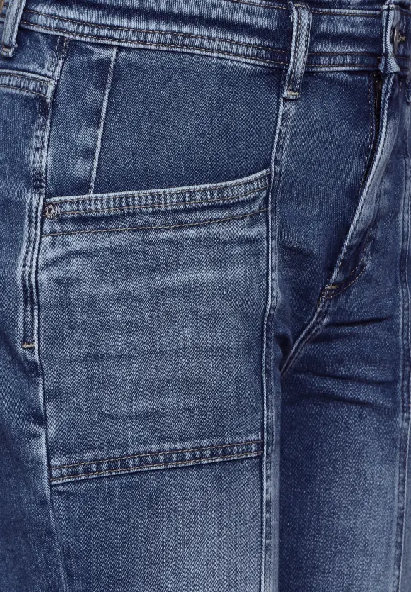 Loose Fit Mom Jeans - mid blue authentic wash