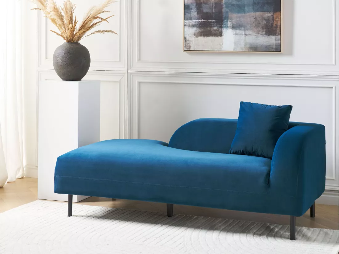 Chaise longue bleu marine côté gauche LE CRAU