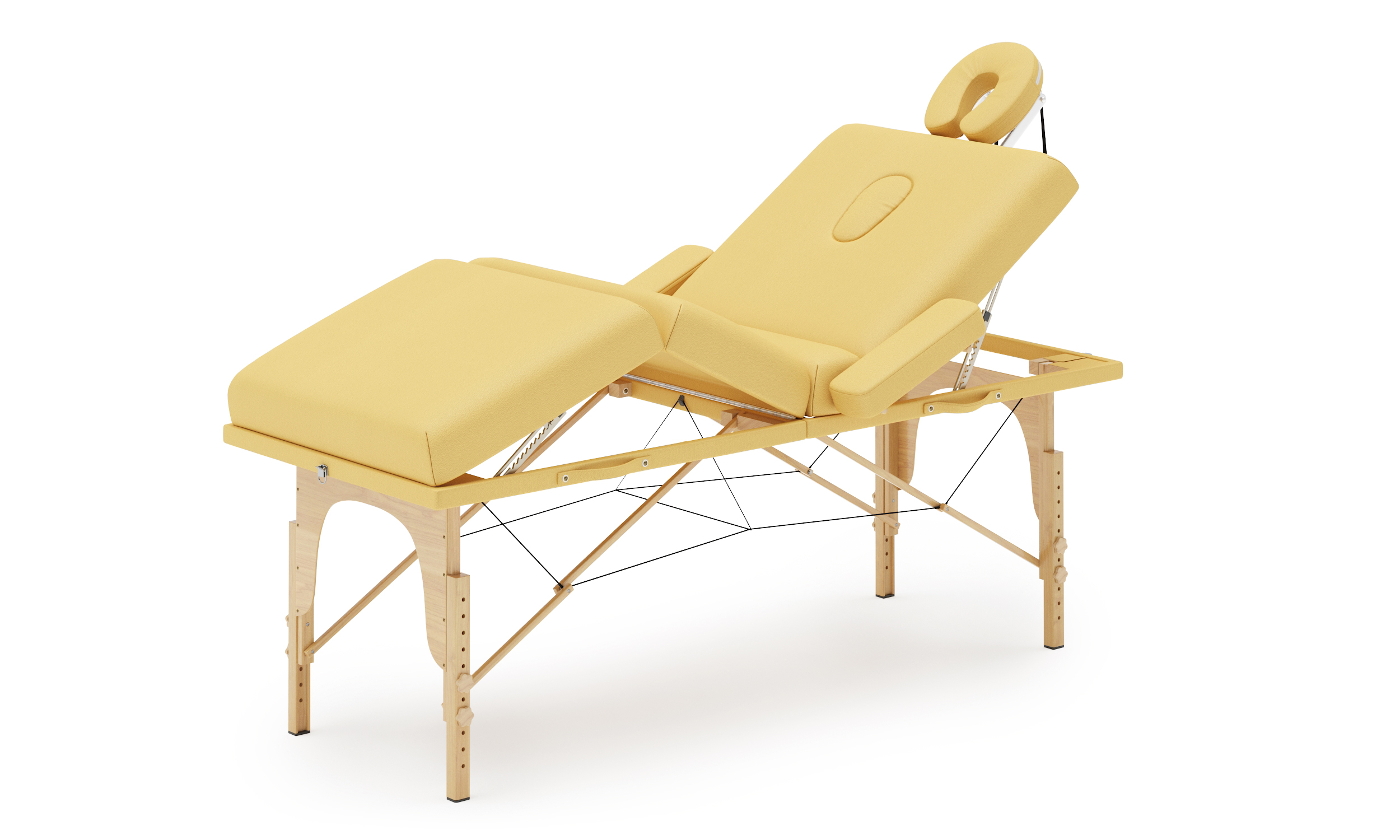 Massageliege 4-Zonen gelb