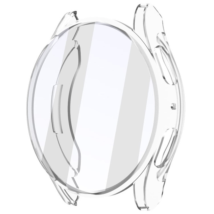 Samsung Galaxy Watch 7 (40mm) Galvanisierte Gummi Bumper Hülle mit Schutzfolie - Transparent