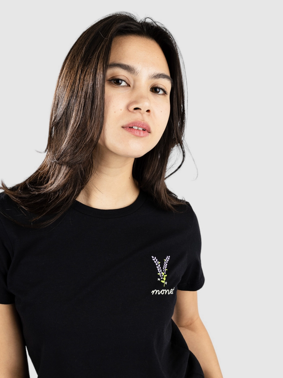 Monet Skateboards Ditsy Lavendar T-Shirt black