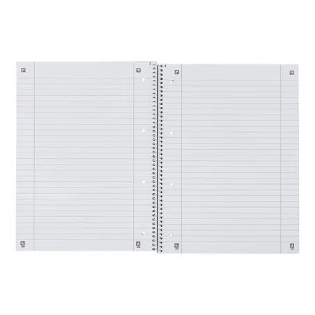 Oxford Recycling Collegeblock A4+, 80 Blatt, liniert mit Doppelrand, 90 g/m², 4fach gelocht, Optik Paper®