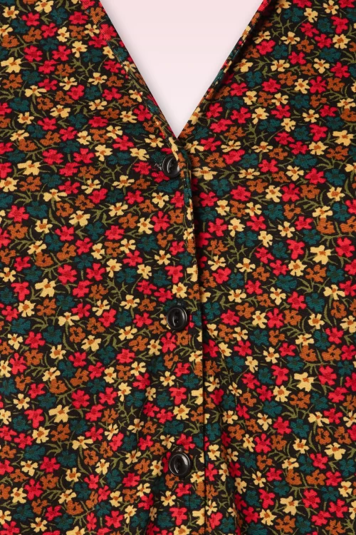 King Louie Patty Flaminga blouse in zwart