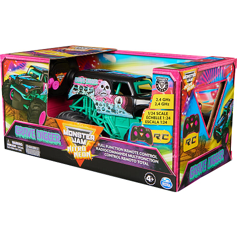Monster jam RC Neon Grave Digger fjernstyret bil 1:24