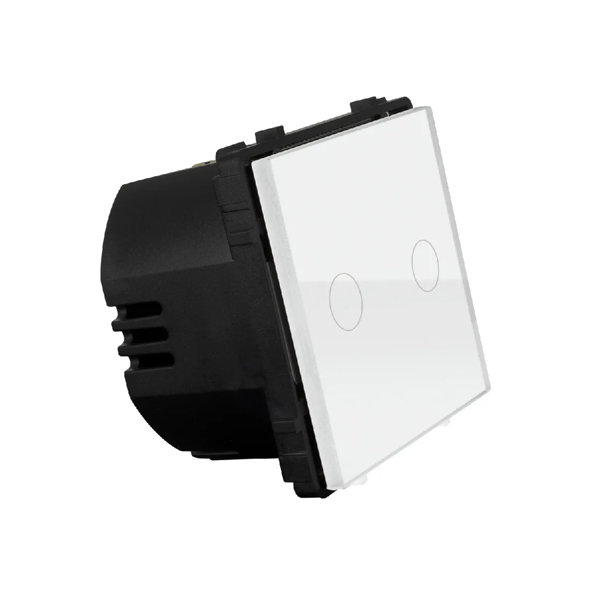 Ledkia Modern - Interrupteur Tactile WiFi Double Blanc