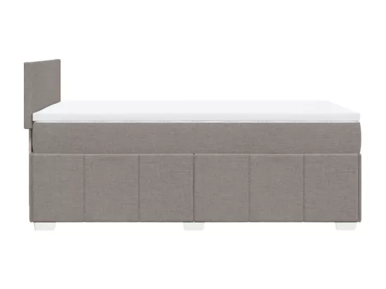 Sommier à lattes de lit avec matelas Taupe 90x190 cm Tissu