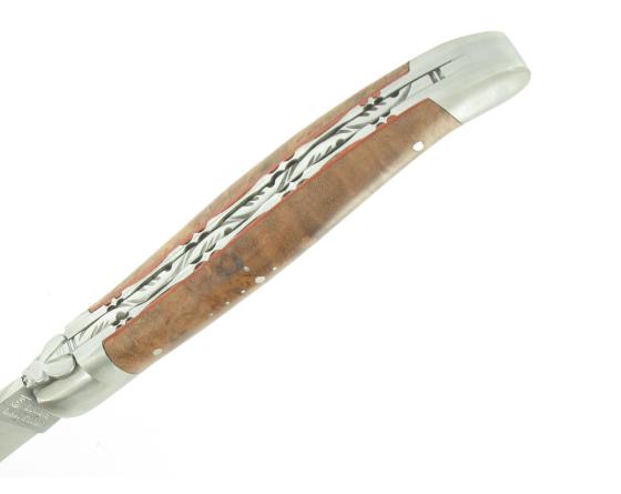 Laguiole 12 cm- Bois Menthe - 2 mitres Couteau de poche par Laguiole en Aubrac