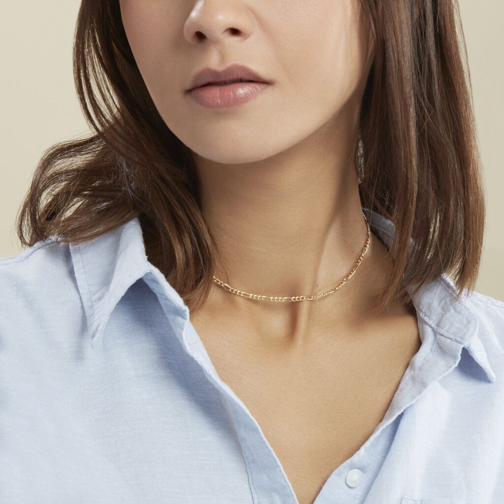 Chaîne Esra Maille Alternee 1/3 Or Jaune