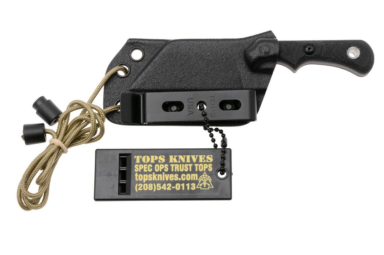 TOPS Knives Ivie IV-01, 1095 Tungsten Cerakote, Black Canvas Micarta, nekmes, Cody Ivie design