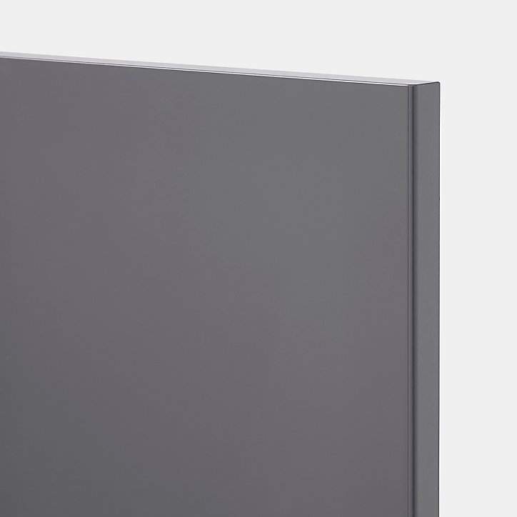 Porte de meuble de cuisine Garcinia gris anthracite brillant l. 40 cm x H. 35,6 cm GoodHome
