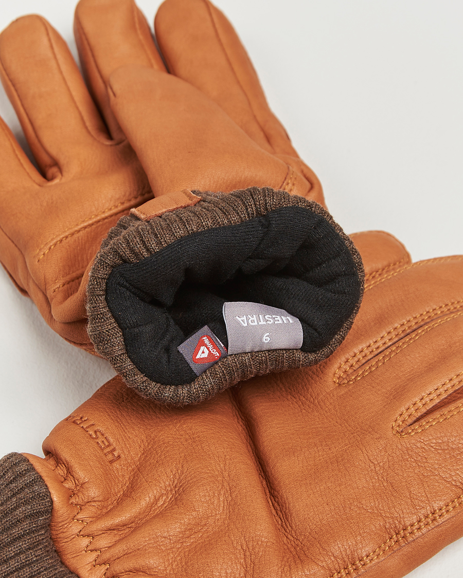 Hestra Tore Deerskin Primaloft Lined Glove Cognac