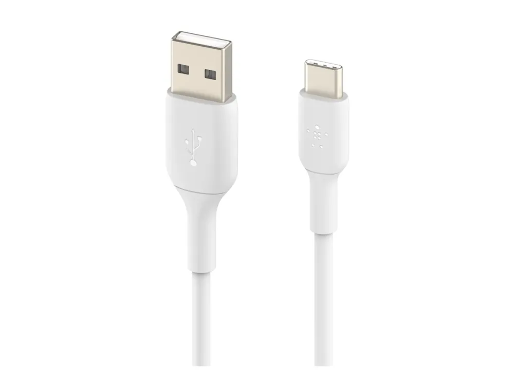Belkin BoostCharge - USB-kabel - 24 pin USB-C (han) til USB (han) - 3 m - hvid