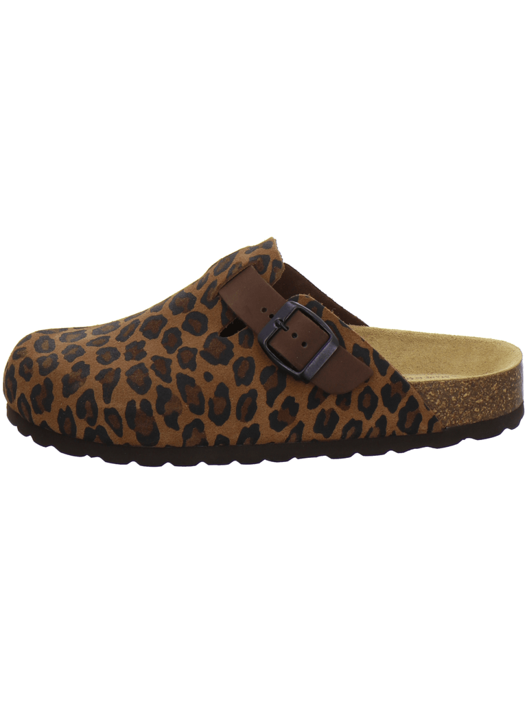 Clogs Damen Leder leo-braun