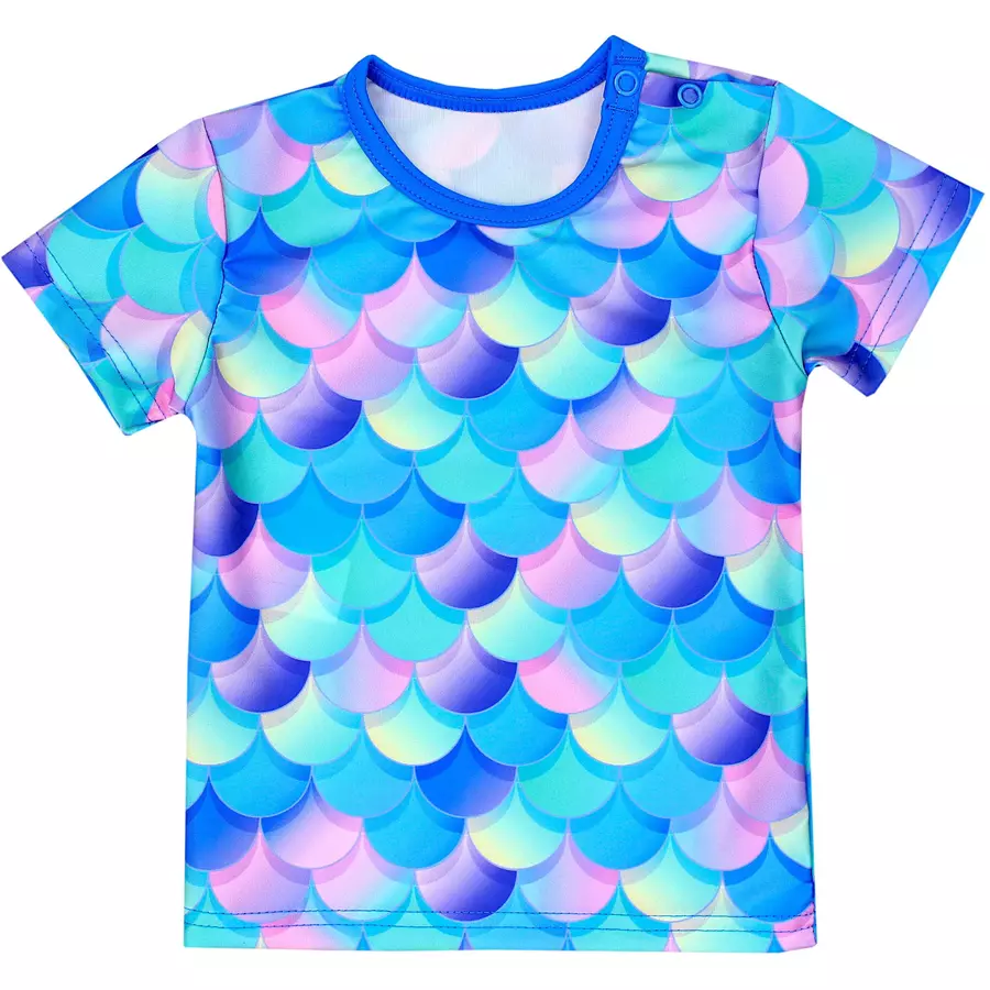 Aquarti Baby Mädchen Zweiteiler Badeanzug Bade-Set Bade T-Shirt Badehose violett