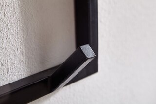 Garderobe 70 x 27 cm Akazie Massiv/Schmiedeeisen schwarz