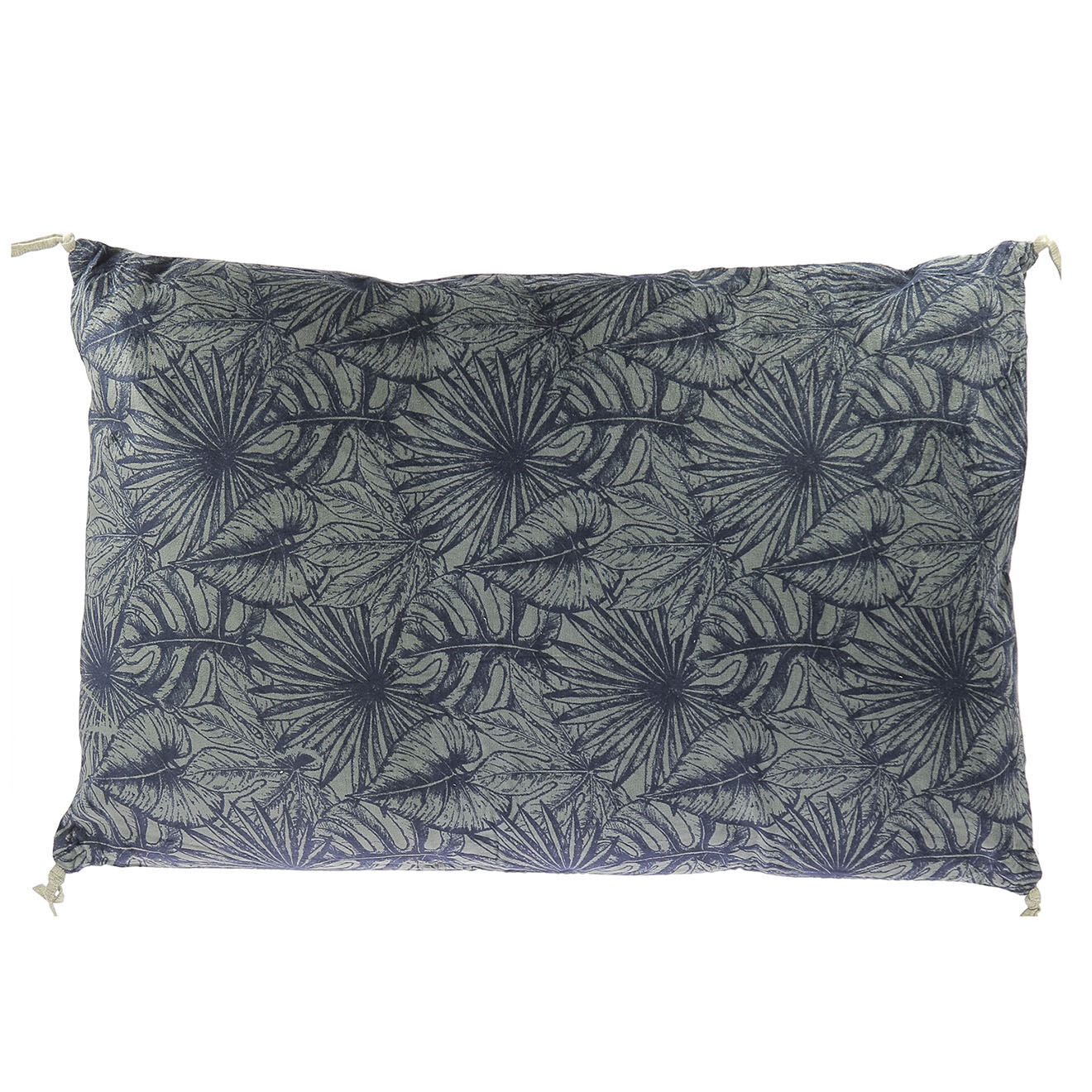 En Fil d'Indienne Housse de coussin Goa plomb - 50x75 cm