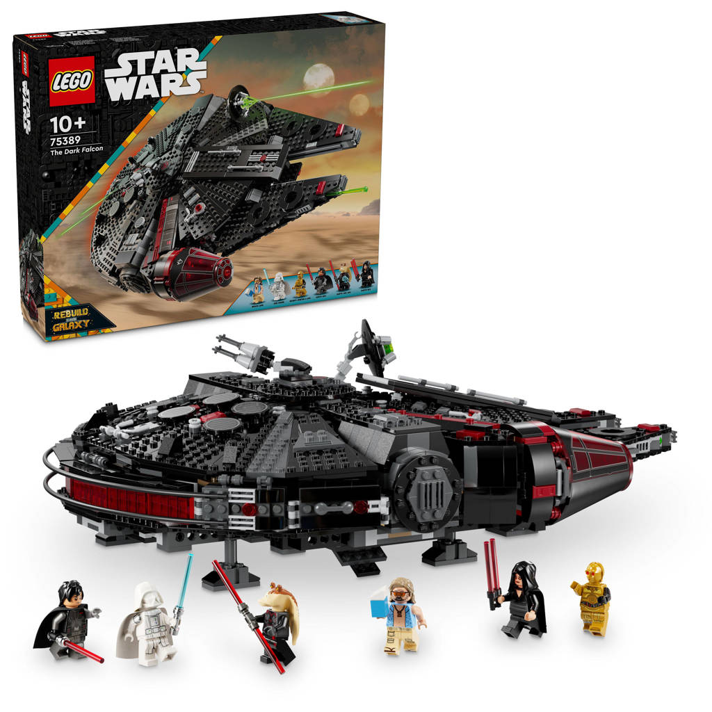 Great setDark Falcon Bouwbaar Ruimteschip Speelgoed Bouwpakket voor Kinderen 75389 Star Wars TM