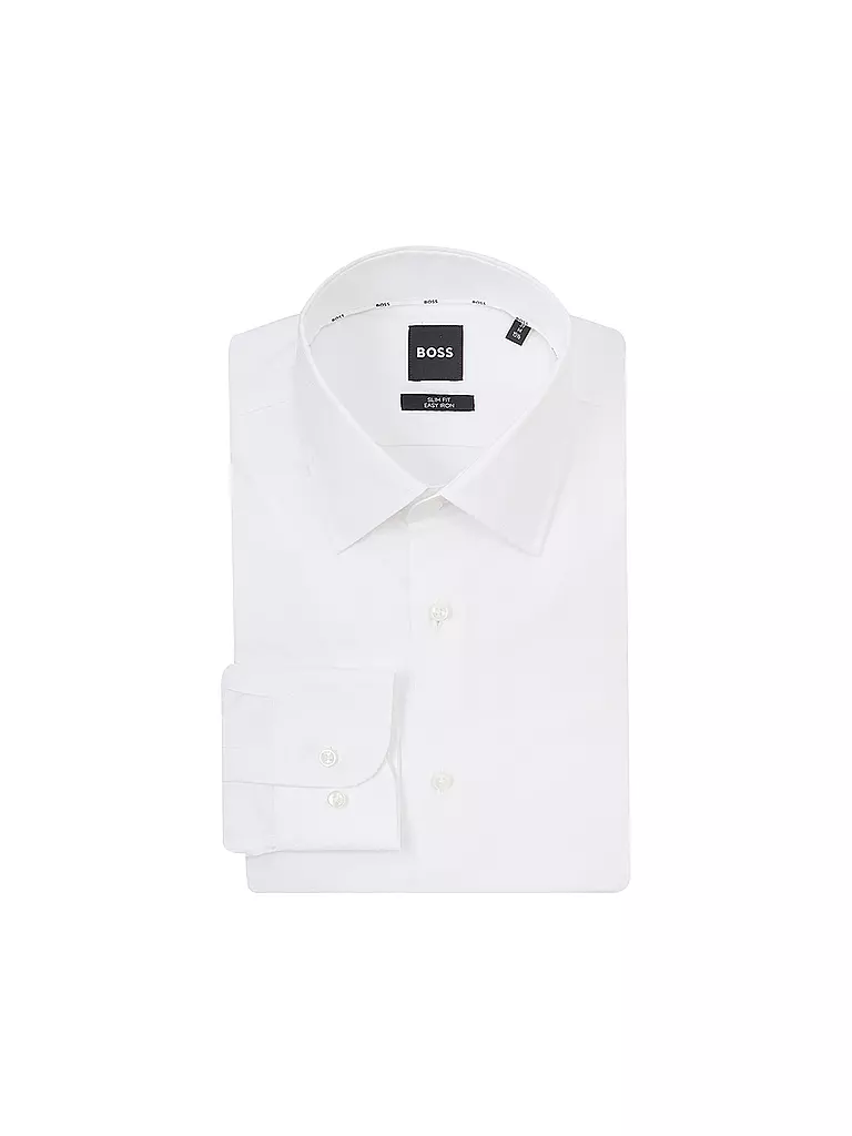 BOSS Hemd Slim Fit HANK weiss
