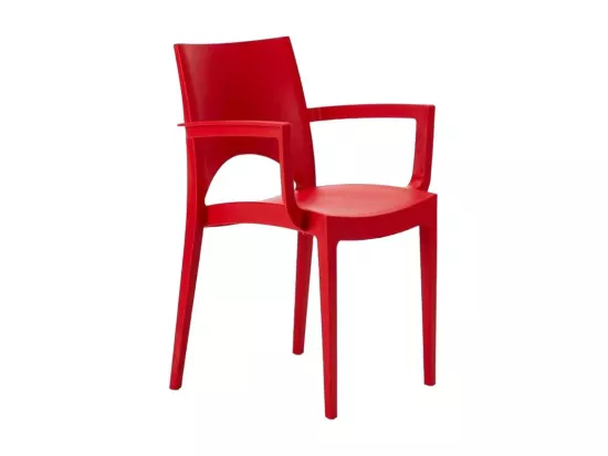 Lot de 24 chaises avec accoudoirs en polypropylène restaurants IVAR