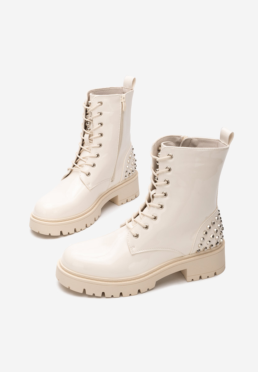 Bottines à plateau beige Erminia