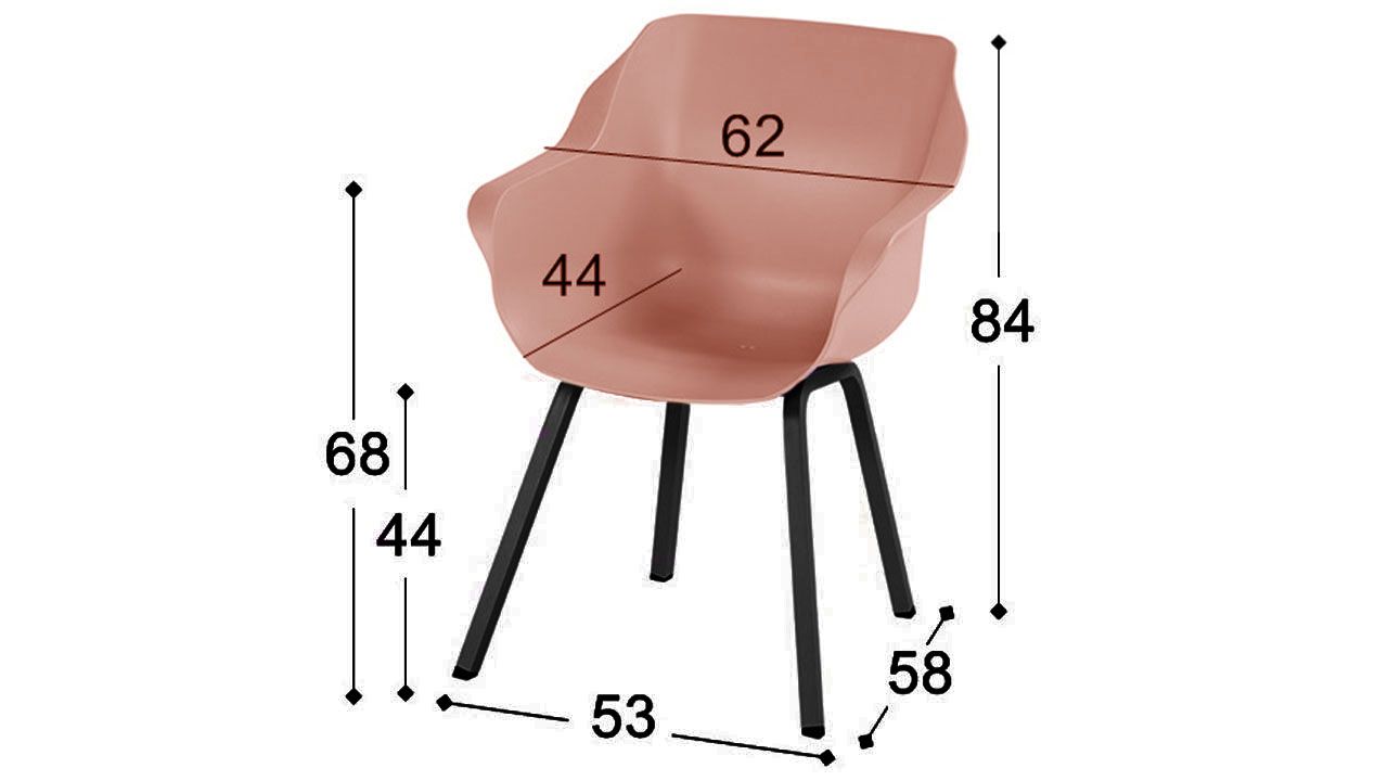 Tuinstoel Italian Terra 11.680.837 Sophie Element B62 x D58 x H84 cm