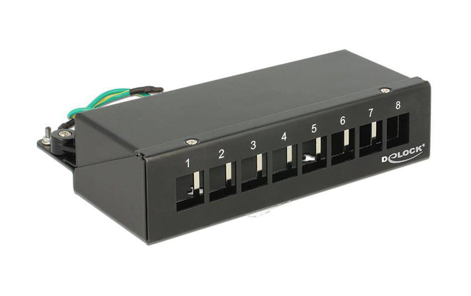 Netzwerkpanel 8 Port Keystone Desktop schwarzKeystone Desktop Patchpanel 8 Port grau