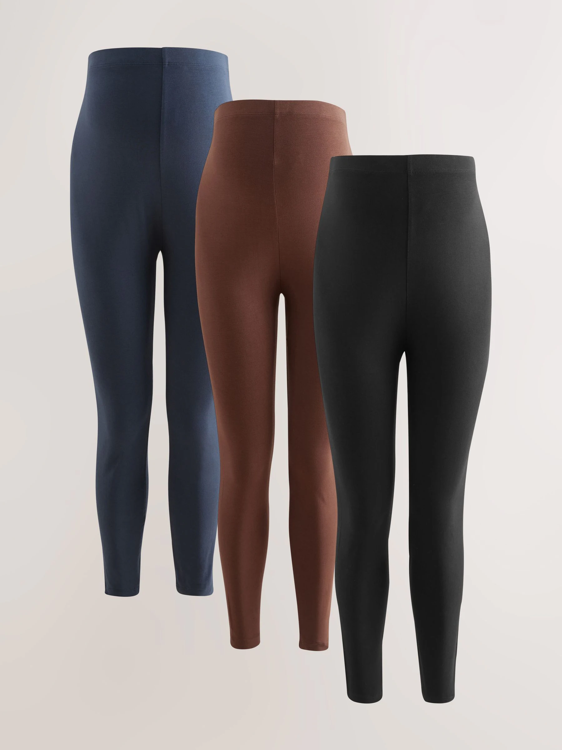Black/Navy Blue/Brown - 3 Zwangerschapsleggings