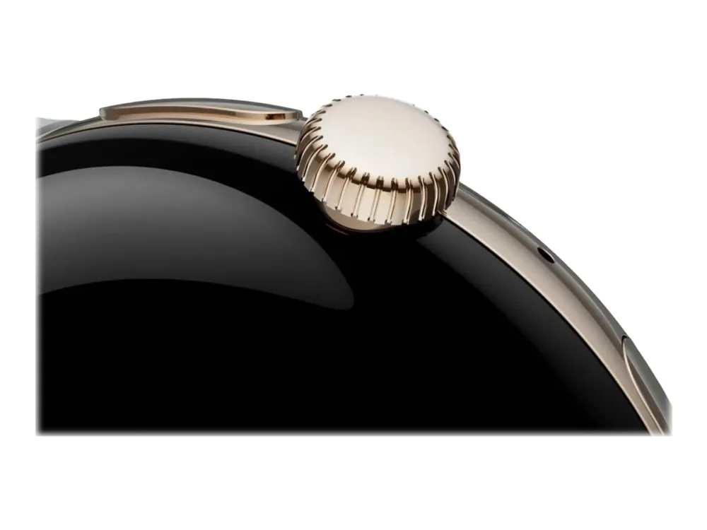 Google Pixel Watch - Champagne-guld - smart ur med bånd - fluoroelastomer - nøddebrun - båndstørrelse: L - 32 GB - Wi-Fi, NFC, Bluetooth - 4G - 36 g