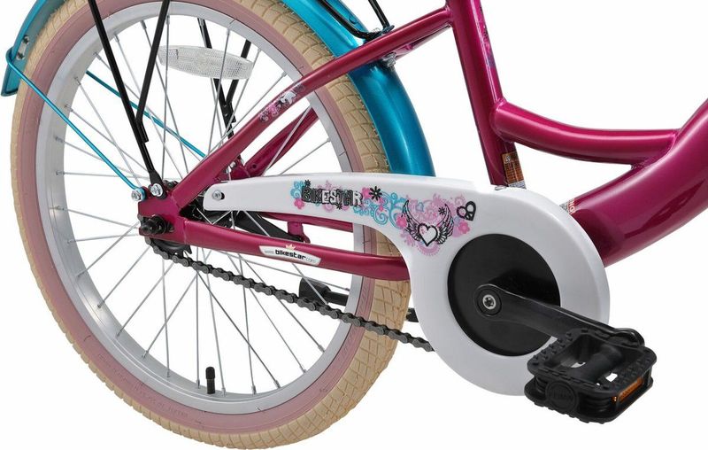 Bikestar 20 inch Classic kinderfiets, paars / turquoise