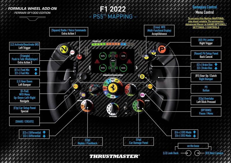 Thrustmaster - Ferrari SF1000 - Gamecontroller - Zwart - Materiaal: Kunststof