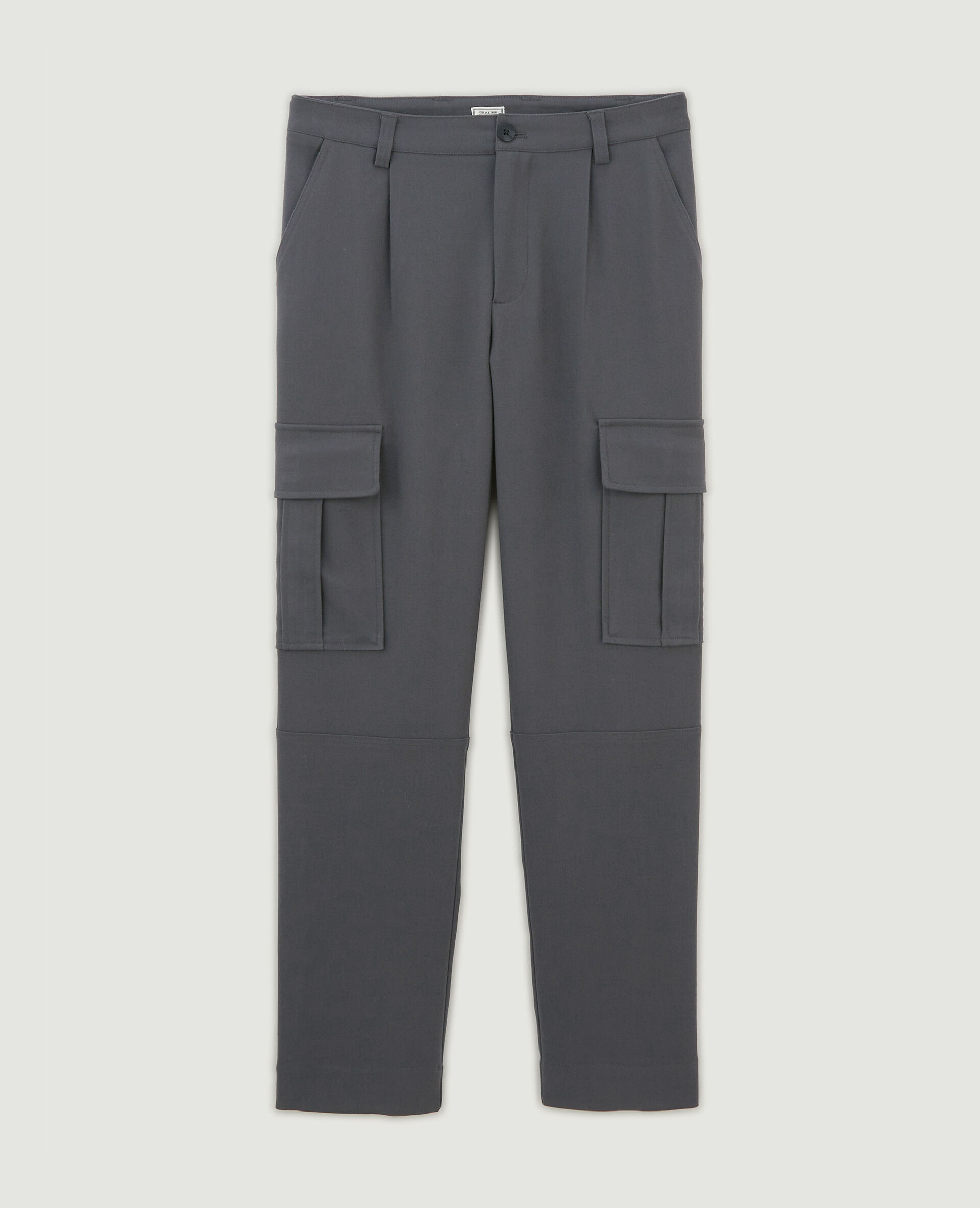 Pantalon cargo uni - Gris foncé