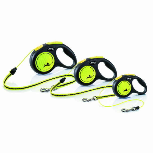 Laisse à enrouleur New Néon Cordon Flexi