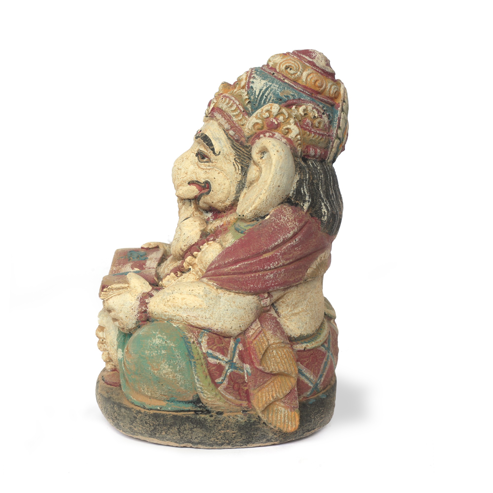 Statue 'Ganesha lesend', multicolor, H 21 cm, B 18 cm, L 12 cm von fischer's lagerhaus